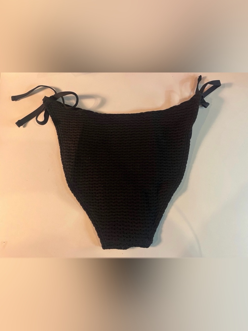 J.Crew Crochet string bikini bottom in black - Picture 7 of 8